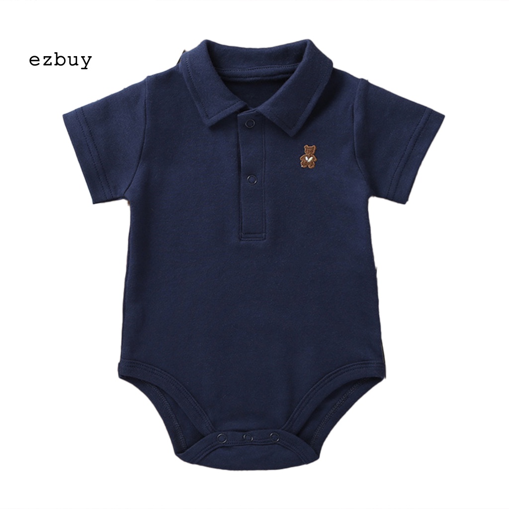 Bộ Áo Liền Quần Bằng Cotton Tay Ngắn Thoáng Khí Dành Cho Bé Trai