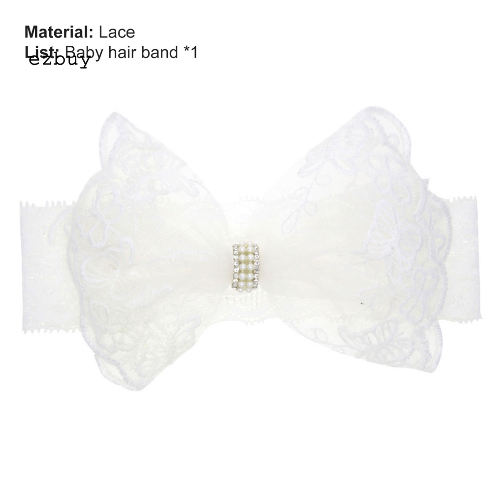 Băng Đô Ren Co Giãn Đính Nơ Di Động Cho Bé Sơ Sinh