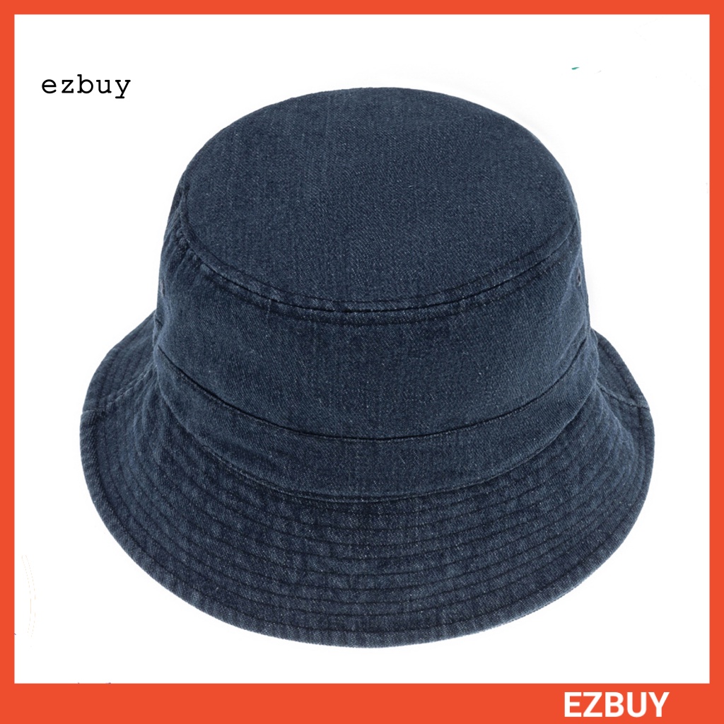 Mũ Tai Bèo Denim Chống Nắng Mềm Mại Màu Trơn Giặt Được Cho Bé