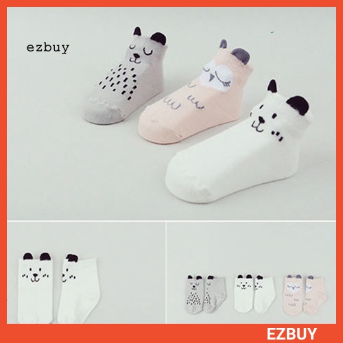 Vớ Cotton Mềm Mại Chống Trượt In Họa Tiết Hoạt Hình Cho Bé Sơ Sinh Từ 0-24 Tháng Tuổi