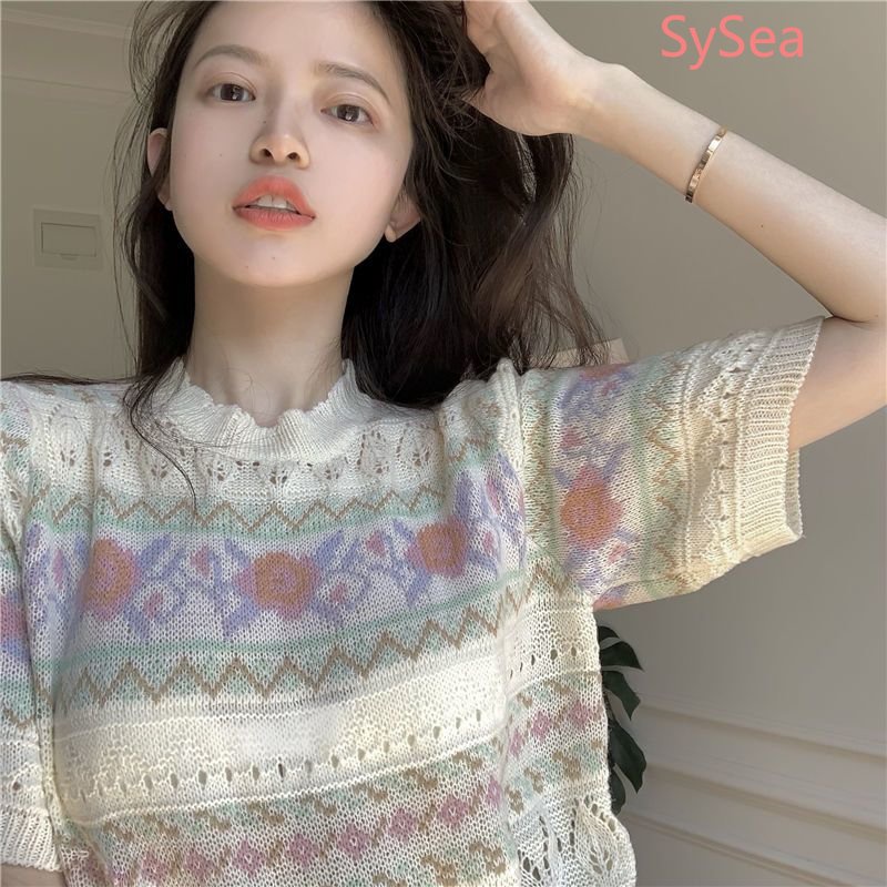 Áo Dệt Kim Thời Trang Mùa Hè Pháp Dành Cho Nữ