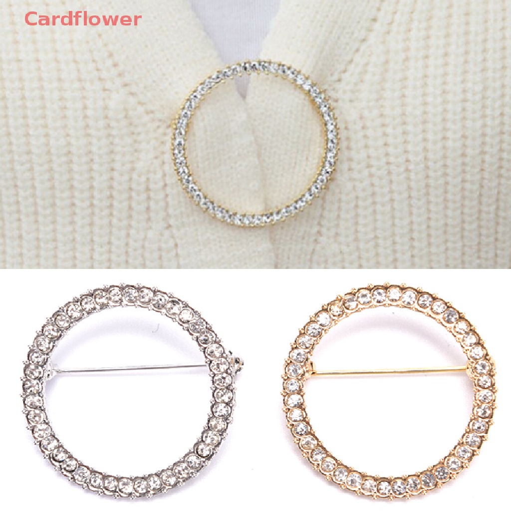 Ghim Cài Áo Hình Tròn Đính Đá Pha Lê Đơn Giản Thời Trang Cho Nữ Mới