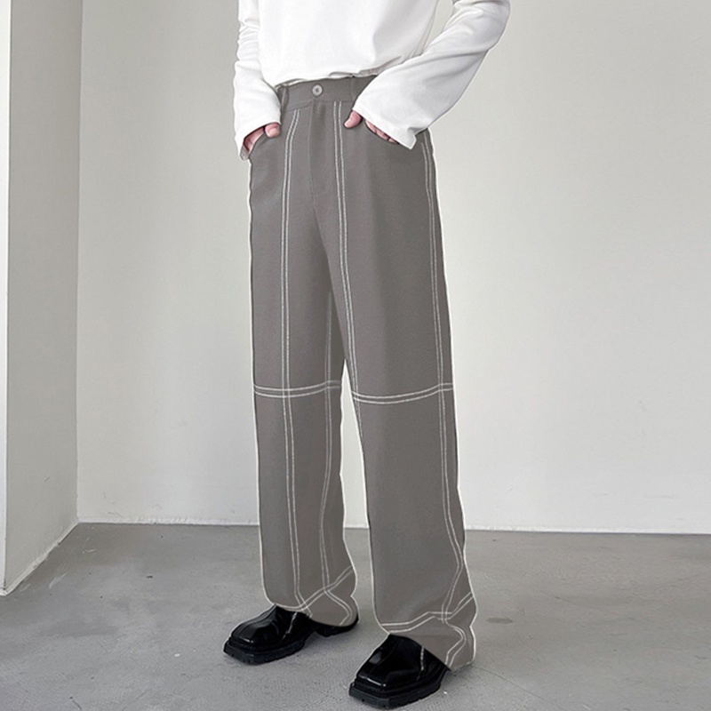 INCERUN Quần ống rộng Dáng Suông Thiết Kế Hở Cá Tính