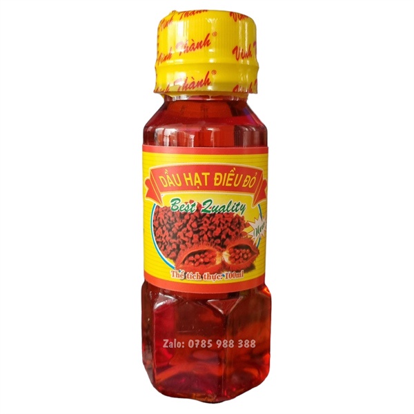 DẦU HẠT ĐIỀU ĐỎ VINH THÀNH CHAI 100ML