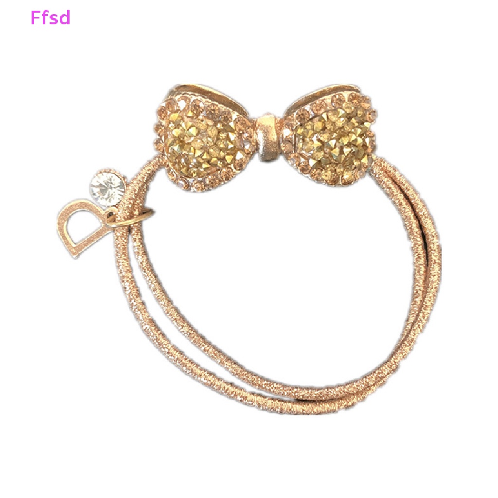 Dây Buộc Tóc Cao Su Co Giãn Đính Đá Pha Lê Lấp Lánh Thời Trang Cho Nữ