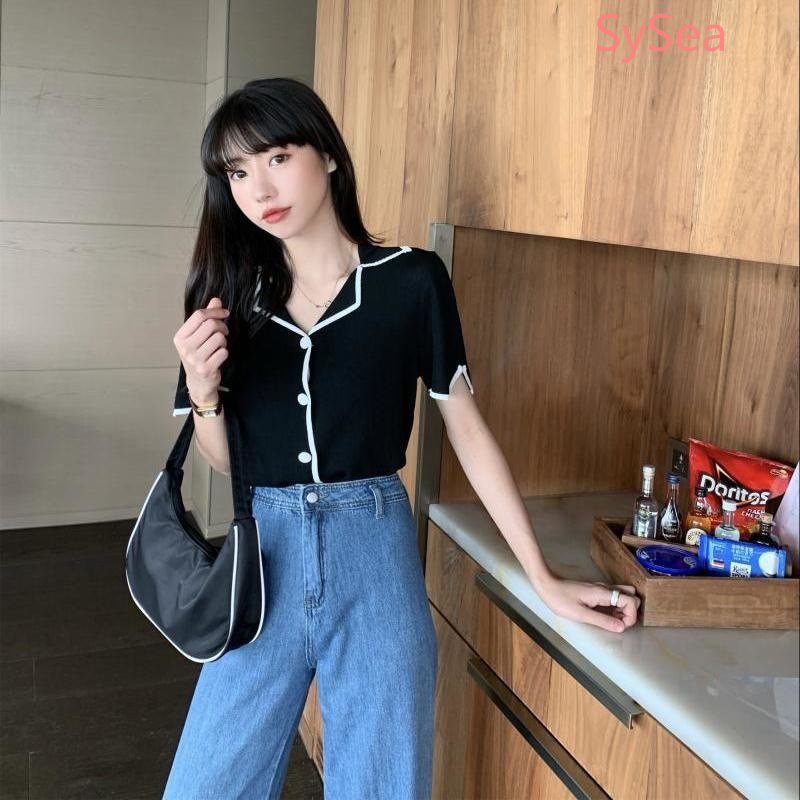 Áo Sơ Mi Ngắn Cổ Chữ V Thời Trang Mùa Hè Cho Nữ