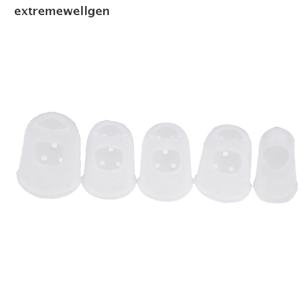 Bộ 5 Miếng Silicone Bọc Ngón Tay Chống Đau Khi Chơi Guitar