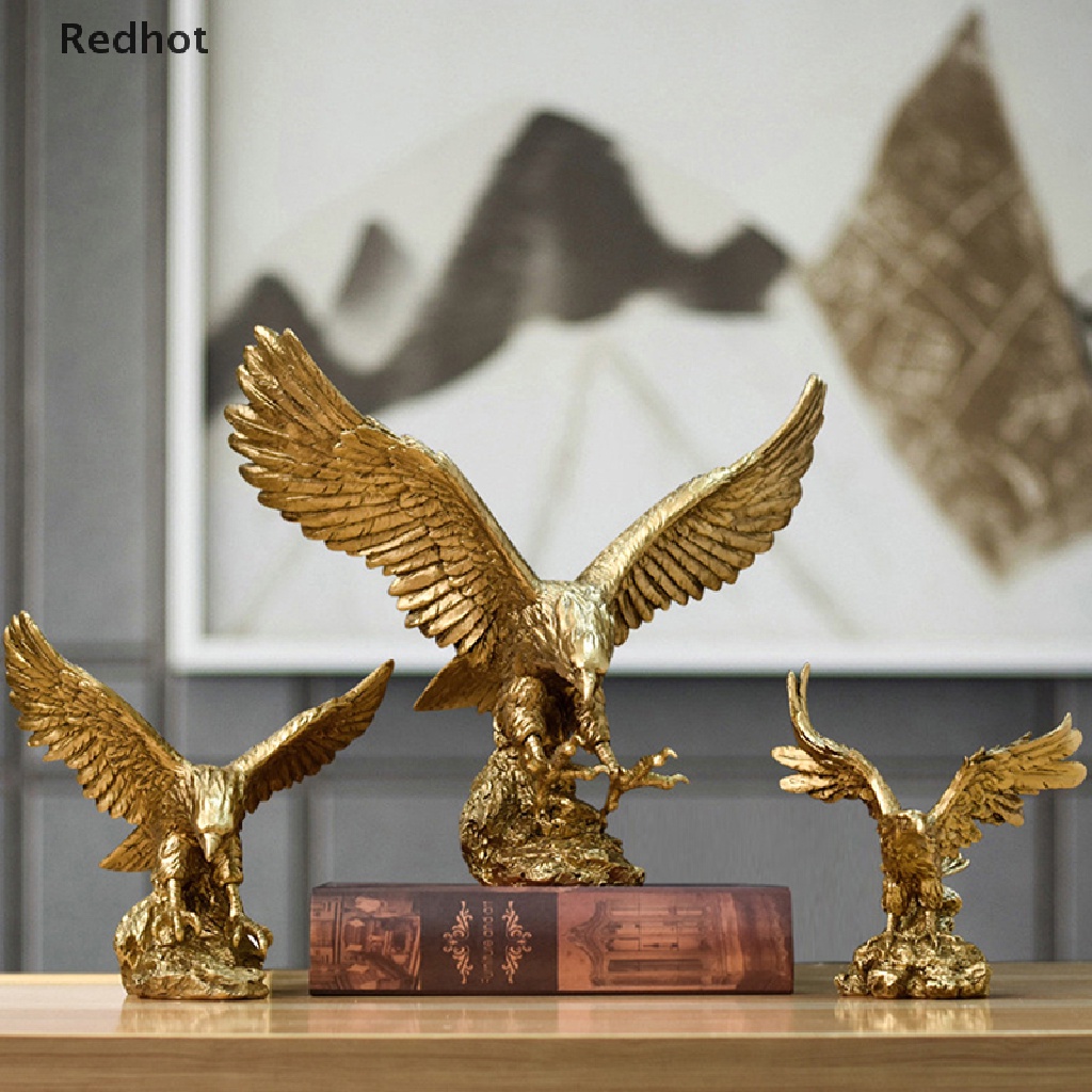 &lt; Redhot &gt; Tượng Chim Đại Bàng Bằng Resin Màu Vàng Trang Trí Nhà Cửa Sưu Tầm