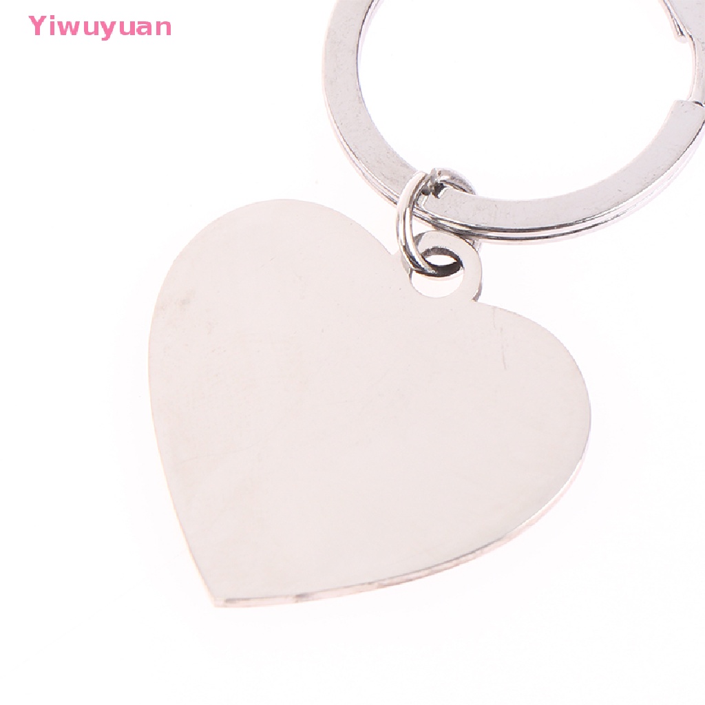 1 Móc Khóa Hình Trái Tim Bằng Thép Không Gỉ Mới