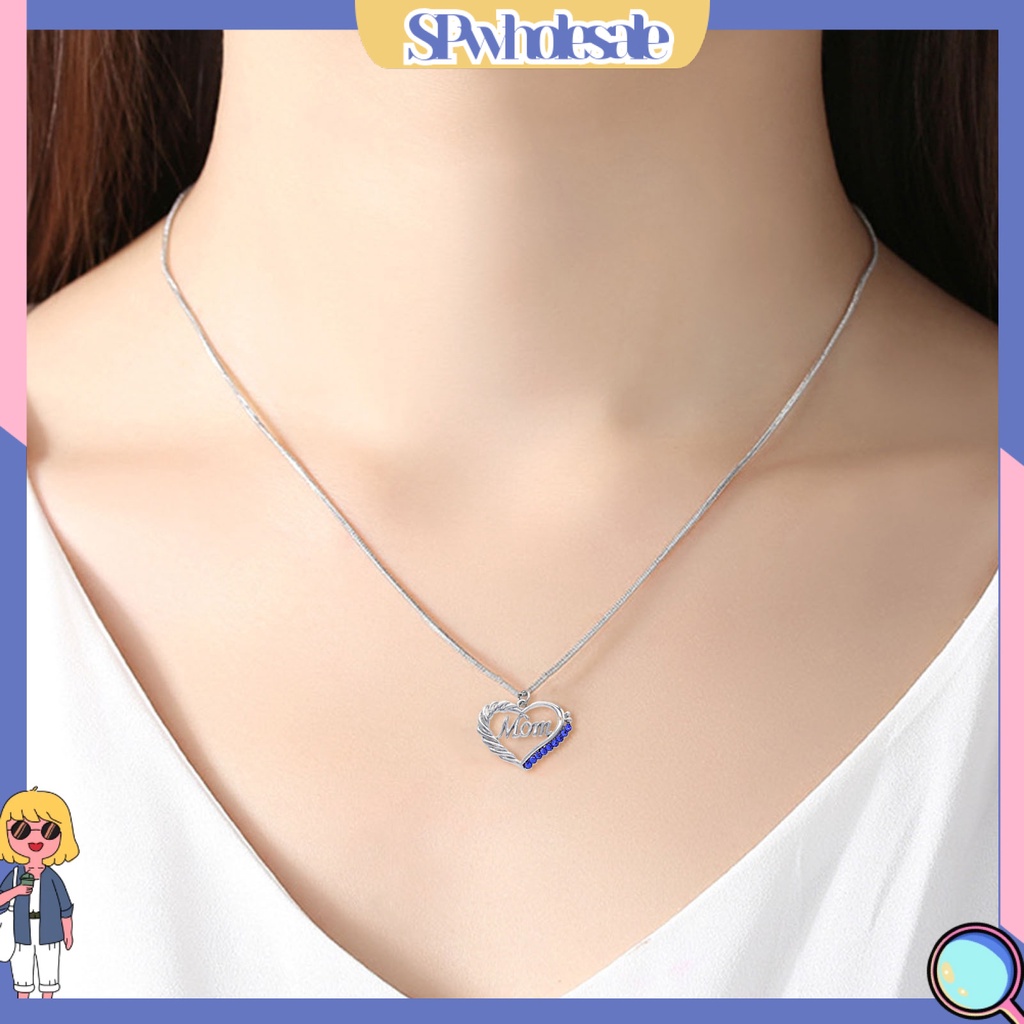 <SPwholesale> Vòng Cổ Mặt Khoét Rỗng Hình Trái Tim Sáng Tạo Trang Trí Cổ Chống Mài Mòn Dành Cho Mẹ