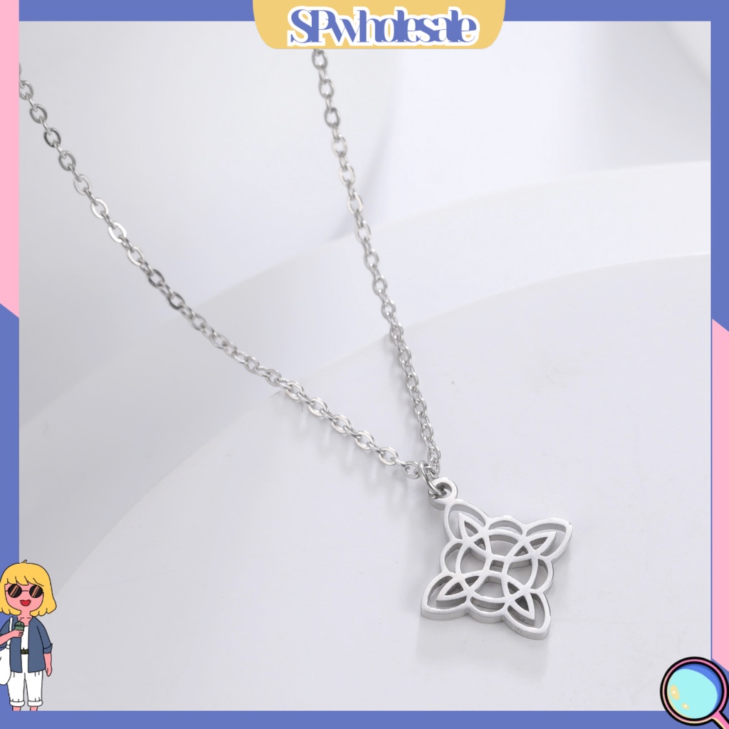 &lt;SPwholesale&gt; Vòng cổ Mặt Hình Học Vuông Tròn Mạ Điện Điều Chỉnh Được Làm Quà Tặng Trang Sức Cho Nữ