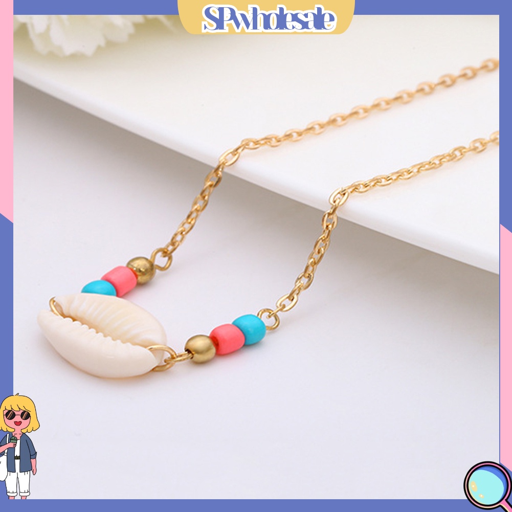 <SPwholesale> Vòng Cổ Choker Gắn Vỏ Sò Phong Cách Bohemian Thời Trang Đi Biển Mùa Hè Cho Nữ