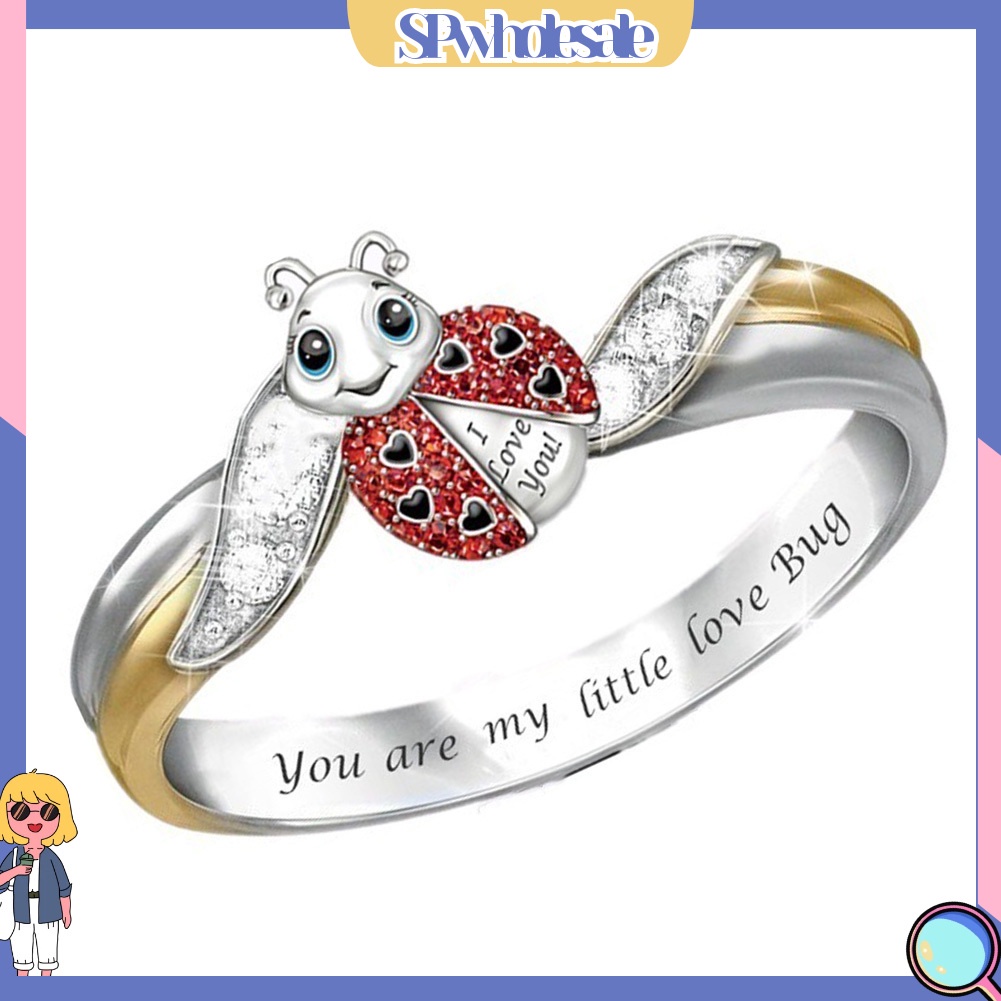 <SPwholesale> Nhẫn Hình Bọ Rùa Đính Đá Thời Trang Dành Cho Nữ