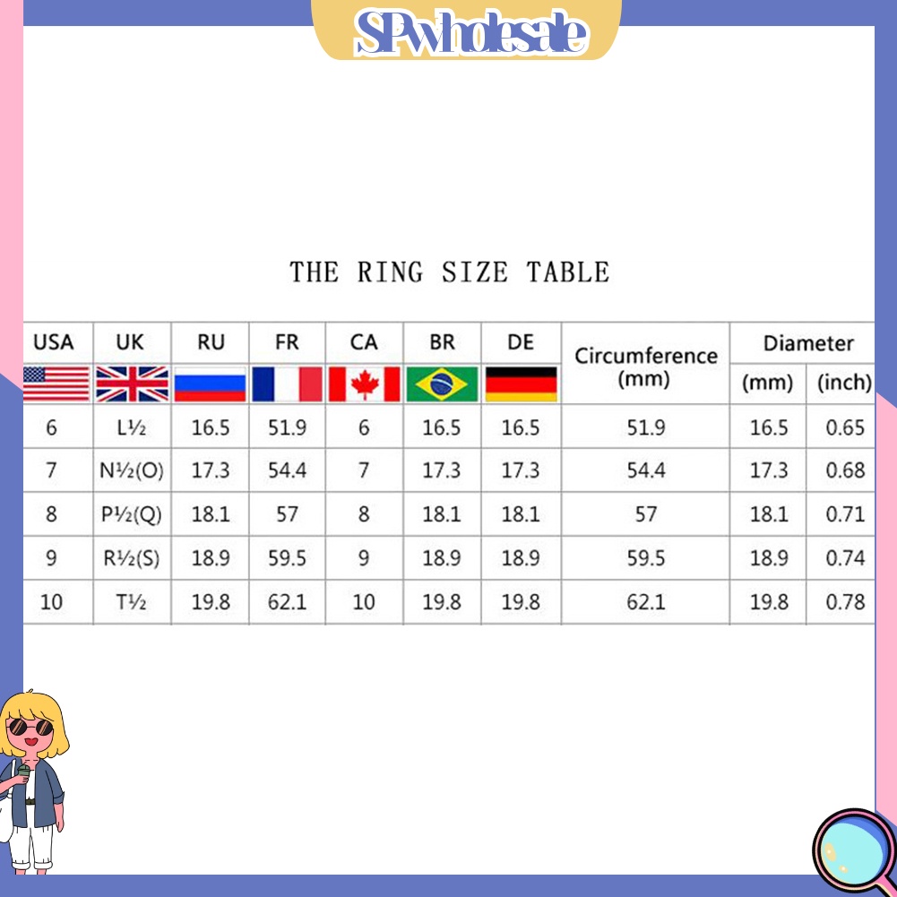 <SPwholesale> Nhẫn Đính Hôn Bản Rộng 5 Vòng Xoắn Thời Trang Cho Nữ