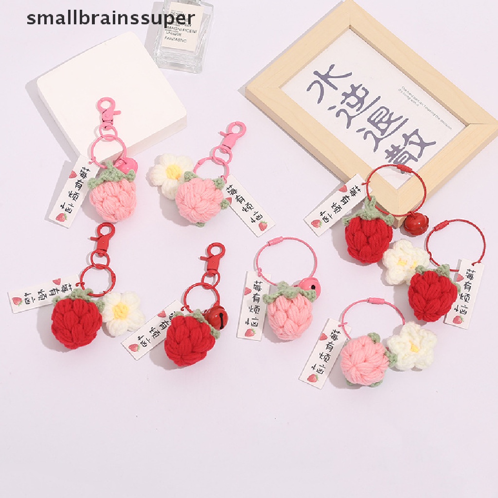 Smallbrainssuper Móc Khóa Xe Hơi / Túi Xách / Móc Khóa Hình Trái Cây / Trái Cây / Cherry Quả Đào Quả Đào Đan Len Mẫu