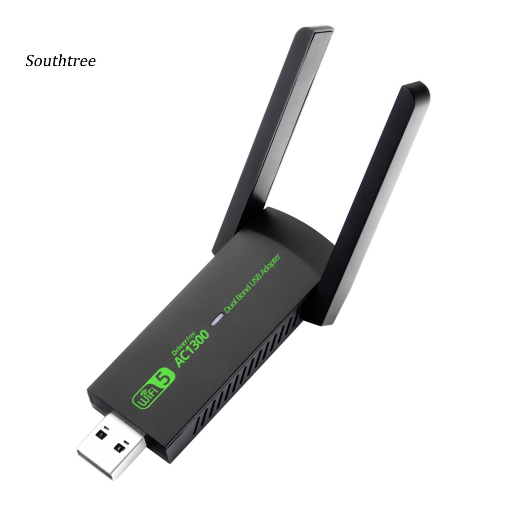 Thẻ Mạng Không Dây 1300Mbps Hai Băng Tần Cổng USB Cho Máy Tính Laptop
