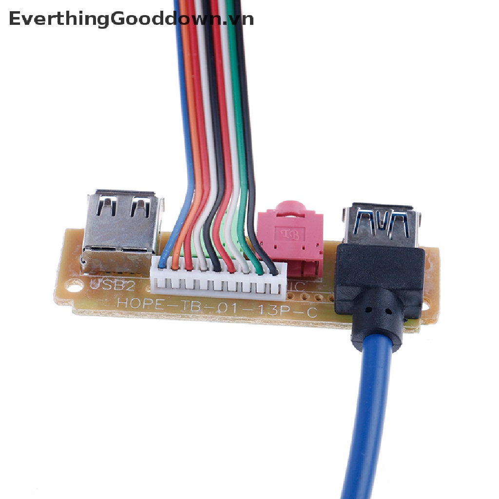 Everthinggooddown Cổng USB 2.0 + 3.0 Cho Máy Tính Dây Cáp Âm Thanh 70cm vn