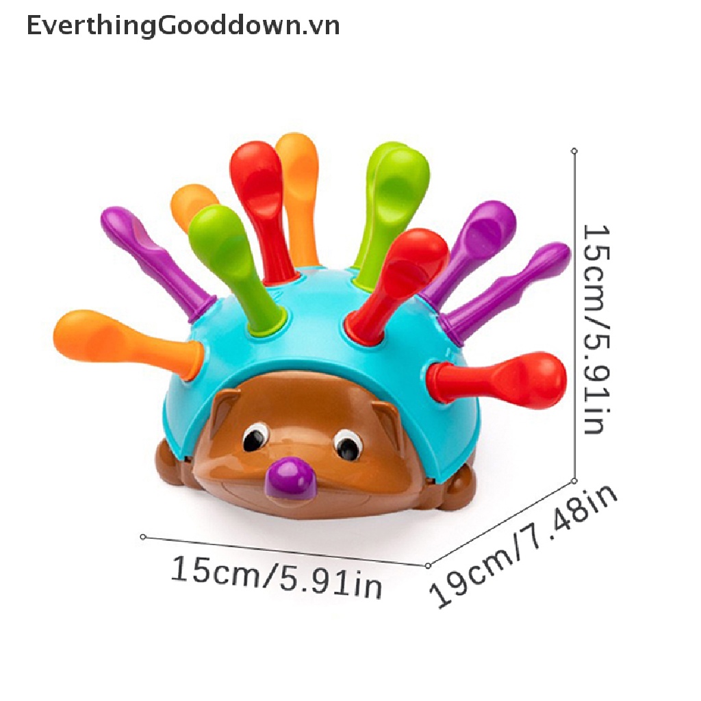 Everthinggooddown 1 Đồ Chơi Xếp Hình Nhím Đầy Màu Sắc Giáo Dục Theo Phương Pháp Montessori DIY vn