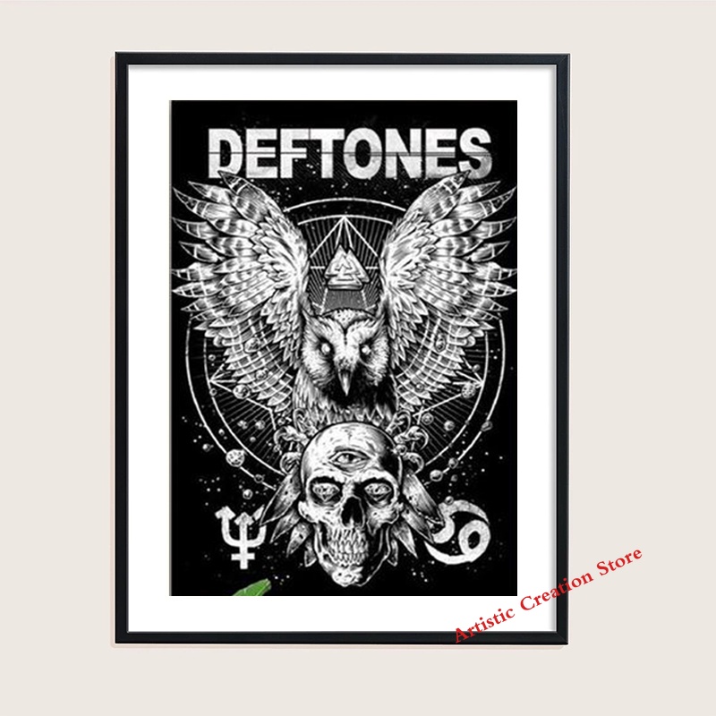 Tranh Treo Tường Bằng Giấy kraft In Hình Ca Sĩ deftones Phong Cách vintage Hiện Đại Trang Trí Phòng Ngủ Gia Đình
