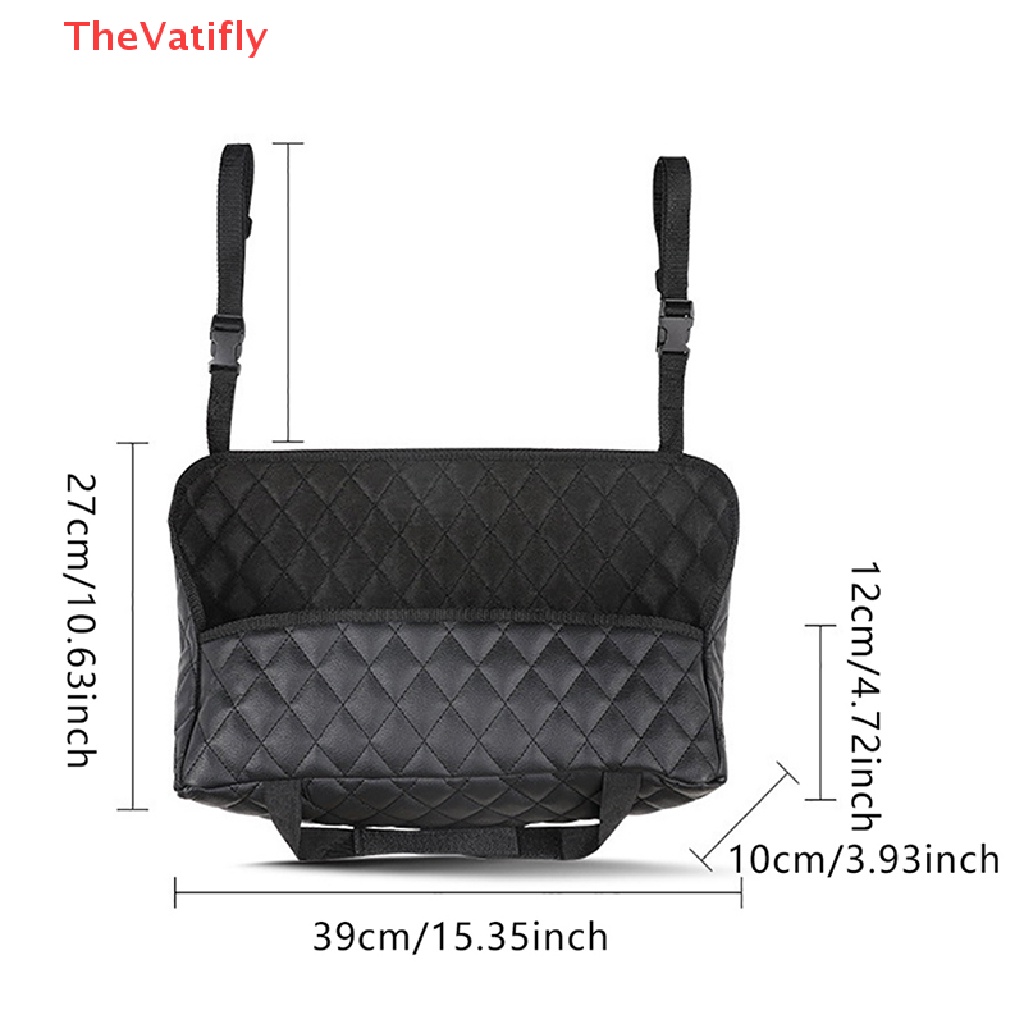 [Thevacy] Túi Da Đựng Đồ Gắn Khe Hở Ghế Trước Xe Hơi