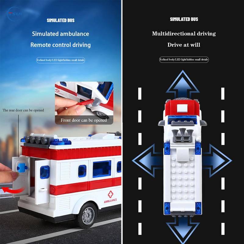 Xe Buýt Điều Khiển Từ Xa 4 Kênh Có Đèn LED Và Nhạc Giáo Dục Sớm Cho Bé