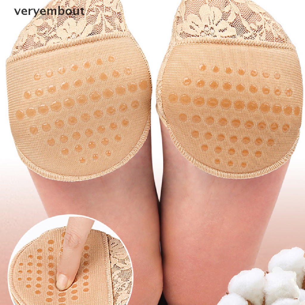 1 Cặp Đệm Lót Giày Cao Gót Phối Ren Giảm Đau Tiện Dụng Cho Nữ