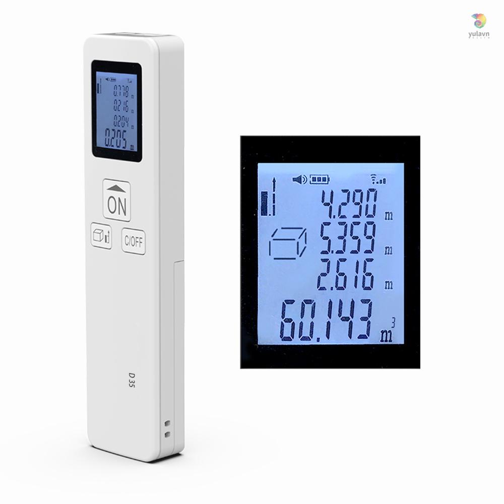 Máy Đo Khoảng Cách Laser Kỹ Thuật Số LCD 35m Mini Bỏ Túi Tiện Dụng