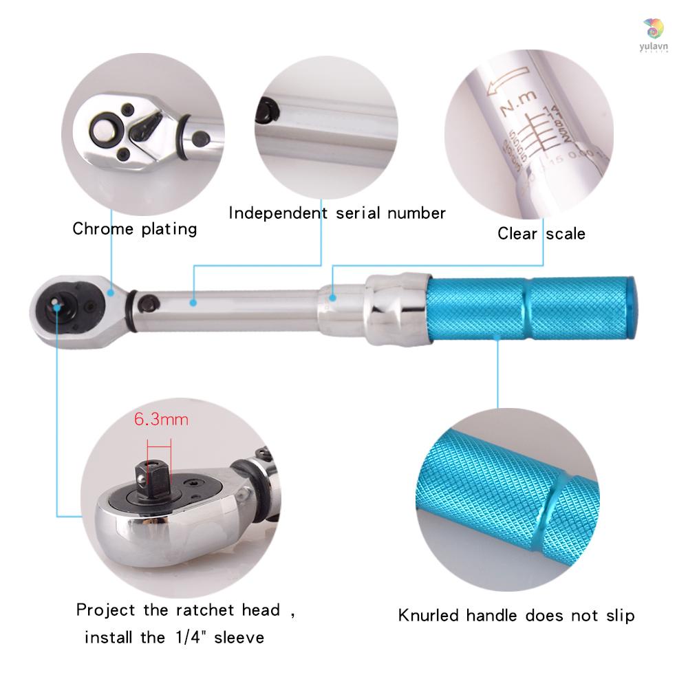 Cờ Lê Mô Men Xoắn 1 / 4inch Có Thể Điều Chỉnh Nhanh Chóng Tiện Dụng