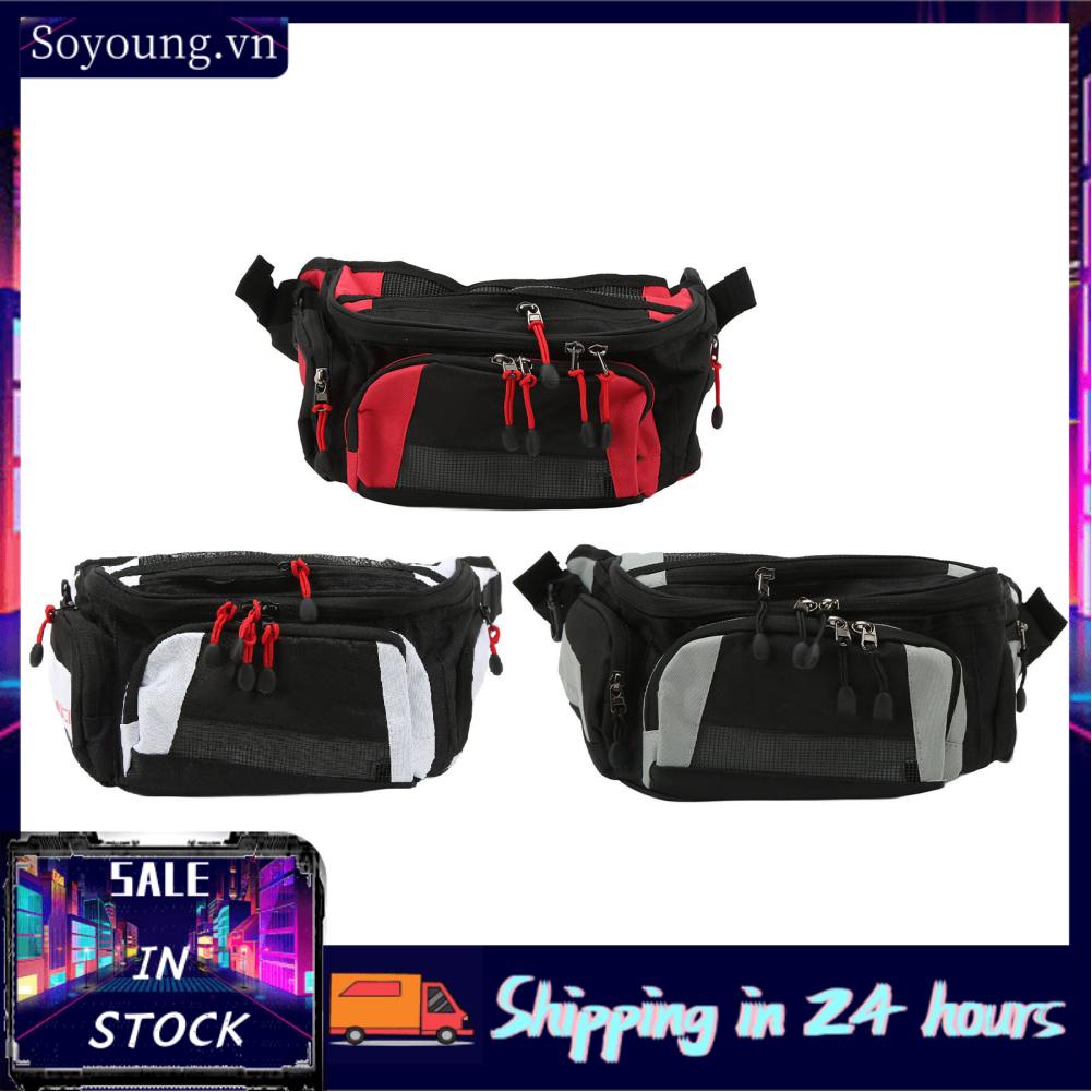 Soyoung Motorcycle Waist Bag  Racing Fanny Pack Oxford Cloth Portable Adjustable Belt Internal Mesh Pockets for Motorbike