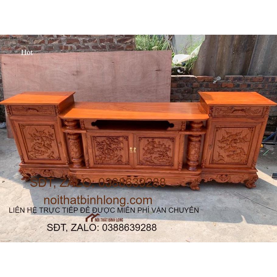 Kệ tivi gỗ gõ đỏ