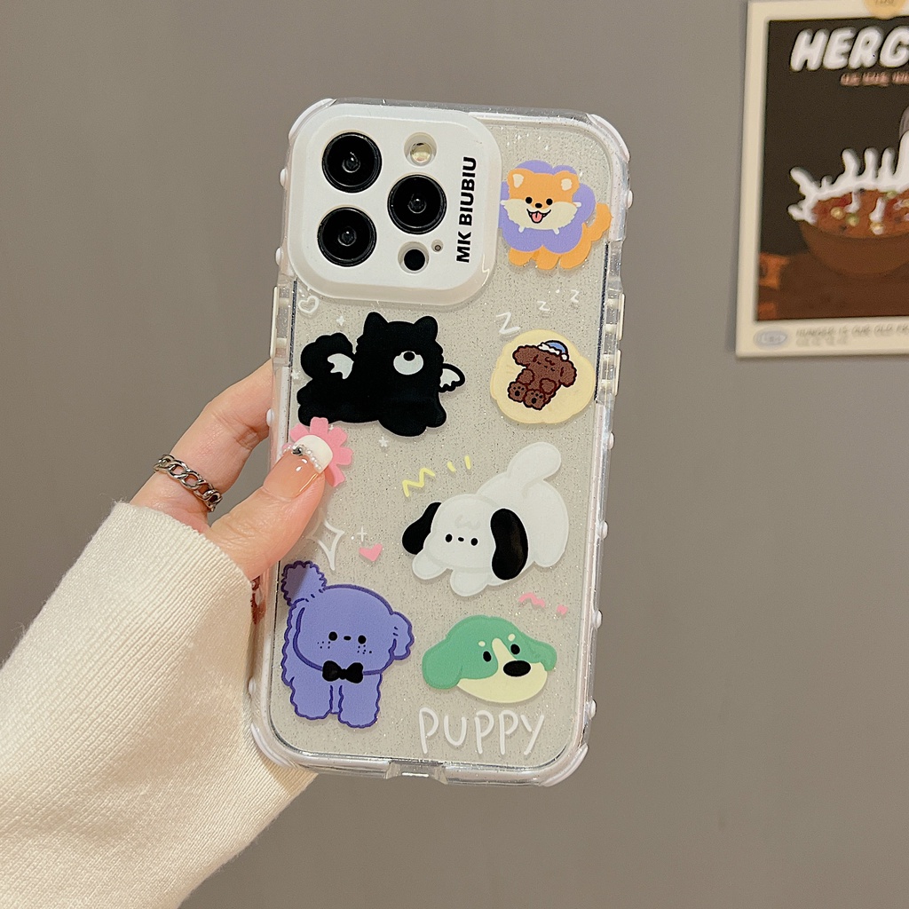 Ốp Điện Thoại TPU Silicon Mềm Trong Suốt Chống Rơi Phối Kim Tuyến Cho iphone 13 14 12 11 pro max