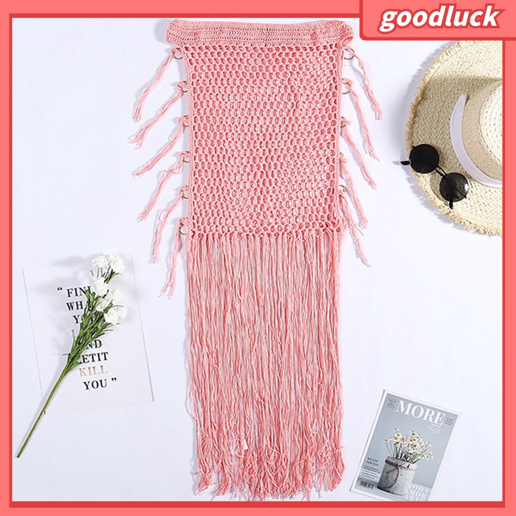 [GUC] Khăn Quấn Bãi Biển Thiết Kế Đan Móc Thoáng Khí Quyến Rũ Cho Hoạt Động Ngoài Trời