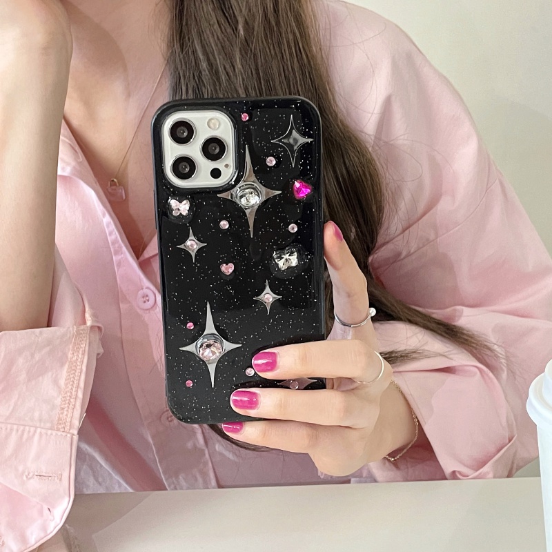 Ốp Điện Thoại Đính Đá 3D Cho iPhone 11 12 12Pro 14Promax 13 13Pro 13promax 14 12promax 14Pro iPhone13promax