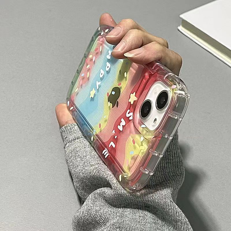 ✅Ốp Điện Thoại Túi Khí Chống Sốc Màu Tương Phản 14 Màu Cho iPhone1314Pro11max Emkl6 12