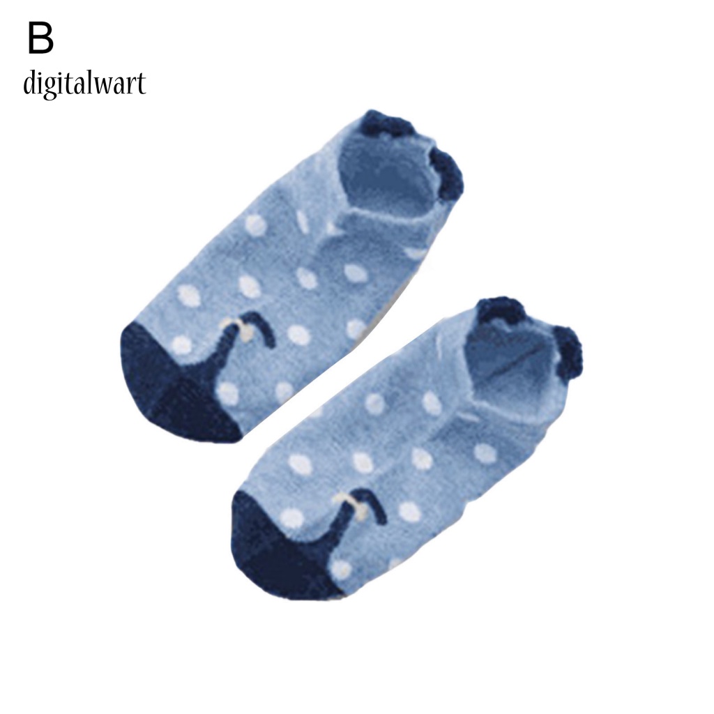 Kỹ Thuật Số| 1 Đôi Vớ Cotton Cổ Thấp Họa Tiết Hoạt Hình Động Vật Dễ Thương Chống Dị Ứng / Chống Lạnh / Trượt Tiện Dụng Cho Nữ