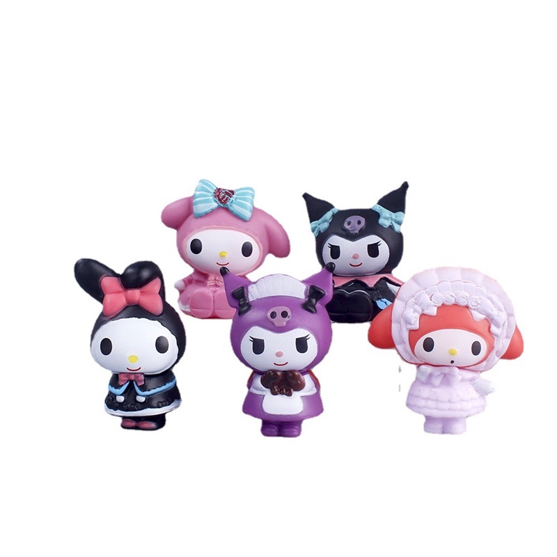 Mô Hình Búp Bê Nhân Vật Kuromi Lolita Melody 3cm Bằng PVC