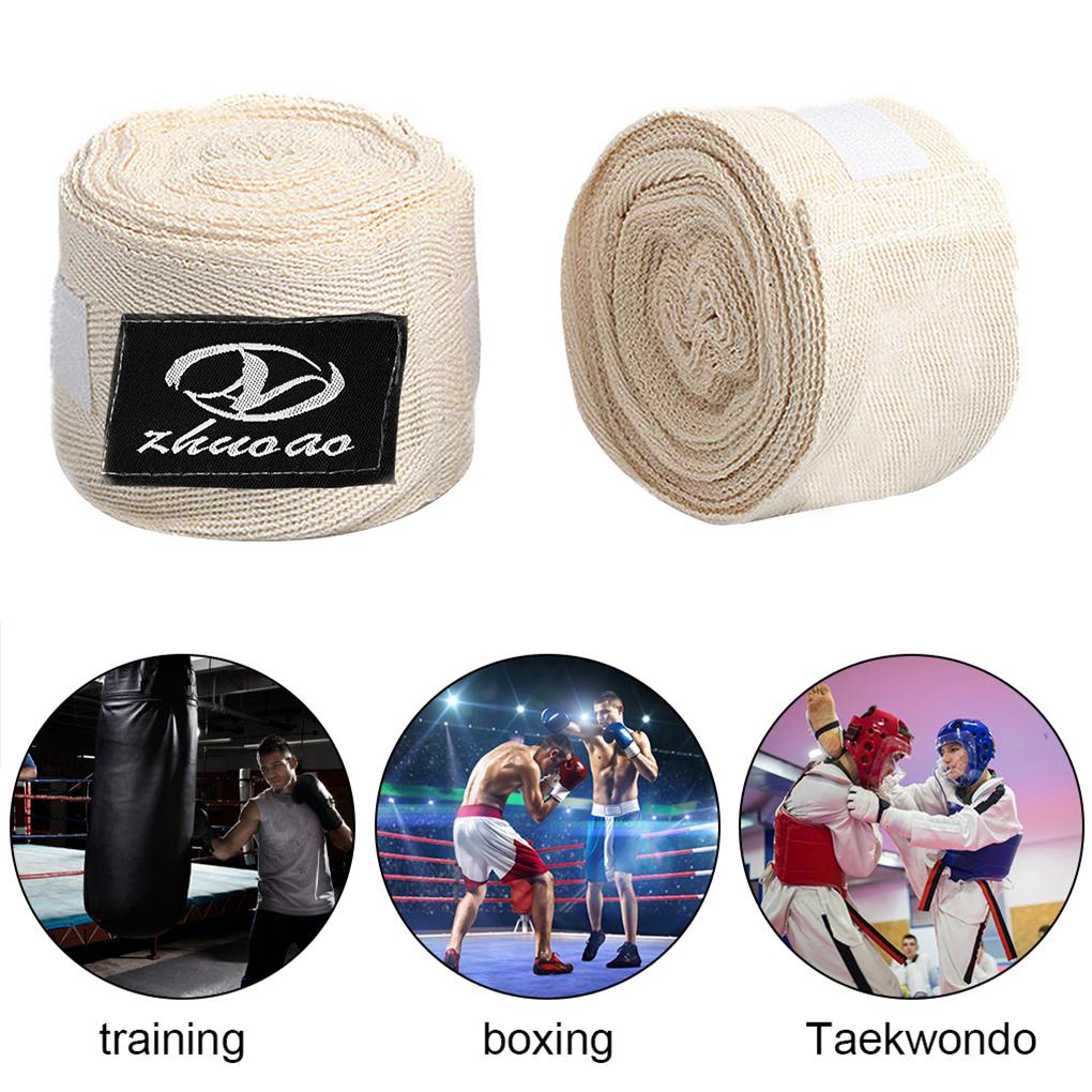 Băng Quấn Tay Vải Cotton Co Giãn Thấm Hút Mồ Hôi Tốt Chuyên Dùng Tập Boxing
