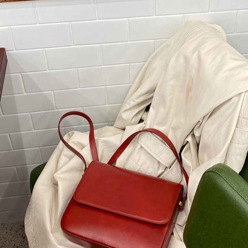 Ielgy Túi Đeo Vai Hình Vuông Có Dây Kéo Phong Cách retro niche Dễ Phối Đồ Chất Lượng Cao Cho Nữ