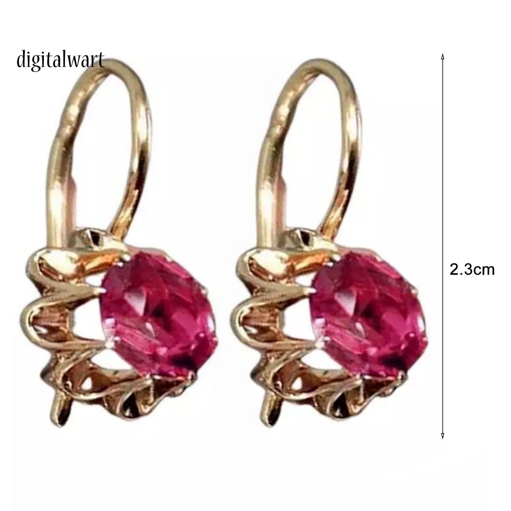 Kỹ Thuật Số| 1 Đôi Bông Tai Tròn Lớn Đính Đá Sáng Bóng Thời Trang Dành Cho Nữ 1 Cặp