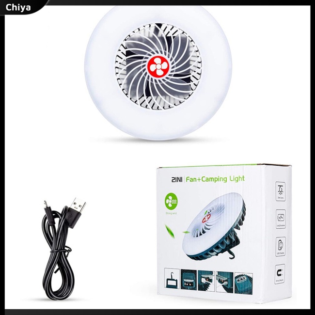 Quạt Usb Đa Năng Có Đèn Kèm Sạc Tiện Dụng Mang Theo Du Lịch Cắm Trại