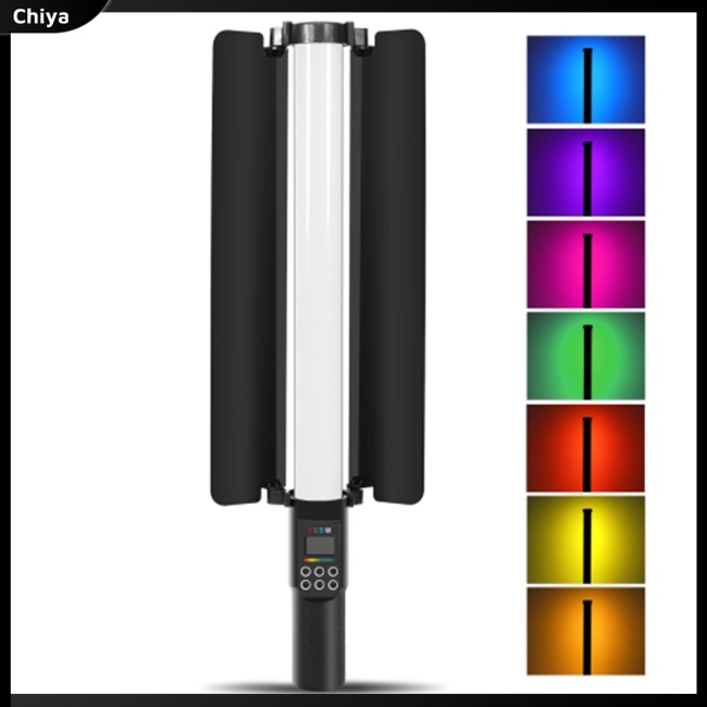 Gậy Chụp Ảnh Có Đèn Led Rgb Nhiều Màu Sắc Tùy Chỉnh Nhiệt Độ Kèm Sạc Tiện Dụng