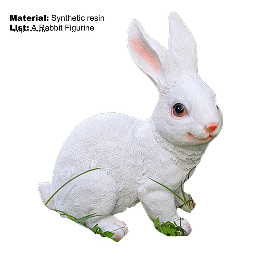 Đồ trang trí Thỏ Mini Bằng Nhựa Resin Chống Phai Màu Trang Trí Sân Vườn