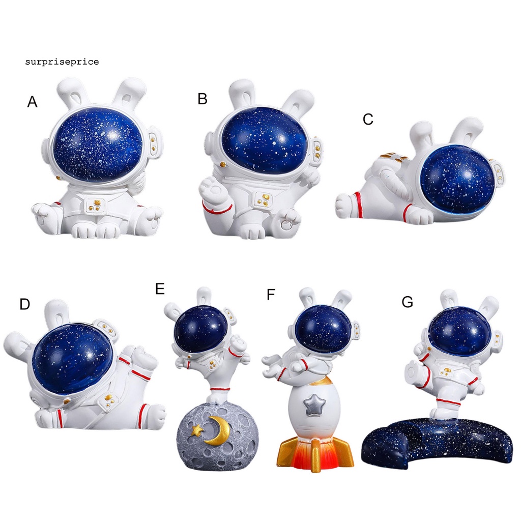 Mô Hình Phi Hành Gia Hoạt Hình Bằng Nhựa Resin Nhỏ Gọn Sáng Tạo Trang Trí Không Gian