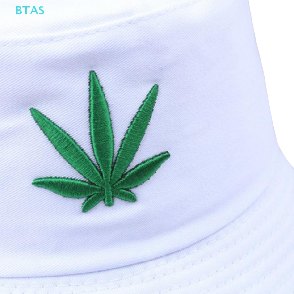 Mũ Bucket Cotton Thêu Họa Tiết Lá Phong Phong Hip Hop Cho Nam Nữ