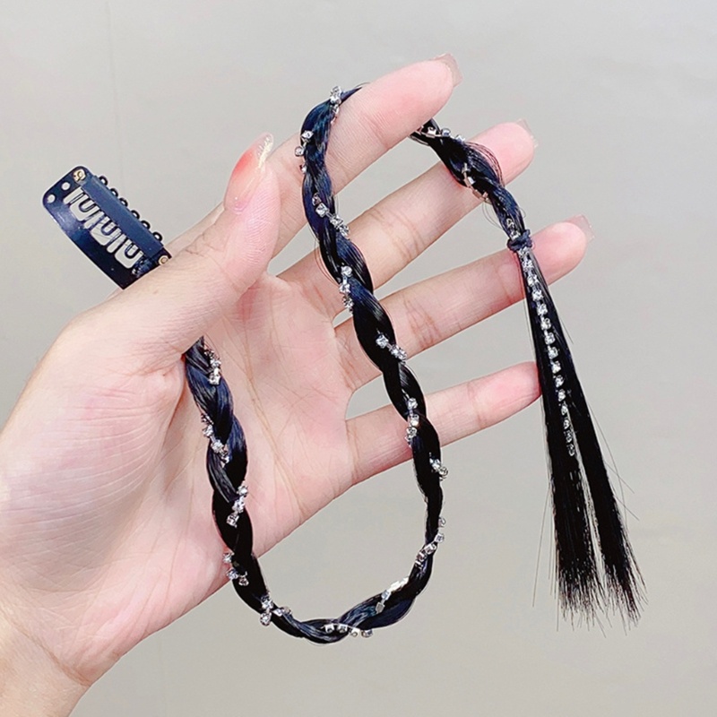 Bst Tóc Giả Nối Dài Dạng Kẹp 20in Bằng Sợi Tổng Hợp Mềm Mại Màu Đen Tự Nhiên Cho Nữ