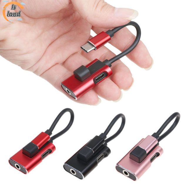 Giắc Cắm Chuyển Đổi 2 Trong 1 Usb Type C Sang Cổng 3.5mm Aux Cho Sạc / Truyền Dữ Liệu Âm Thanh