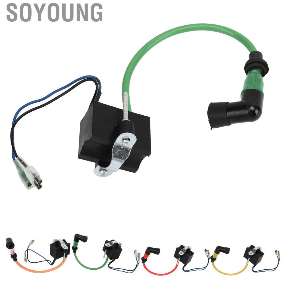 Soyoung Motorized Bicycle Ignition Coil  Easy To Install CDI Ignition Coil Improve Combustion High Performance  for 2 Stroke Engine Motorized Bicycle