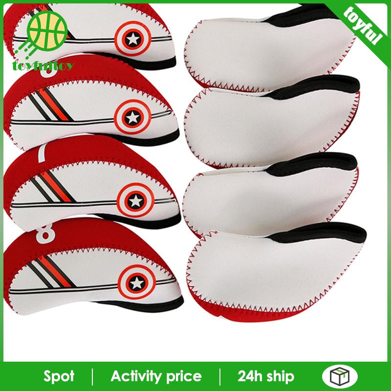 Set 10 Vỏ Bọc Đầu Gậy Đánh Golf 4,5,6,7,8,9,AW, PW, Lw, SW