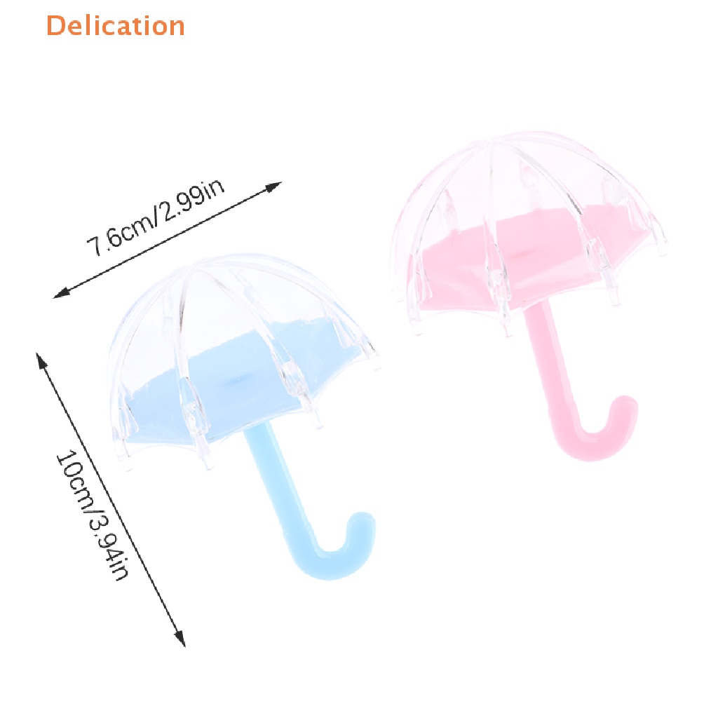 Set 12 Hộp Nhựa Đựng Kẹo Mini Hình Cây Dù