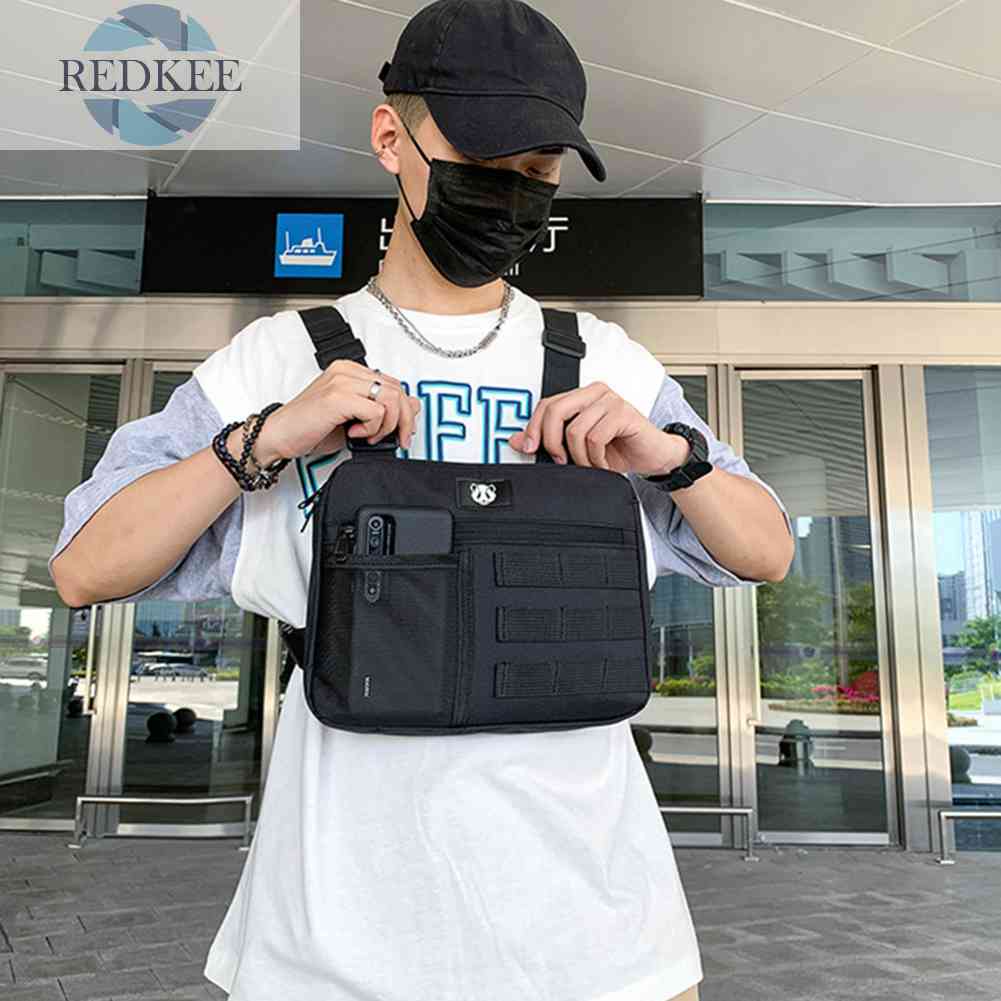 Túi Đeo Chéo Ngực Bằng Vải Oxford Tùy Chỉnh Nhỏ Gọn Tiện Dụng Cho Nam Leo Núi